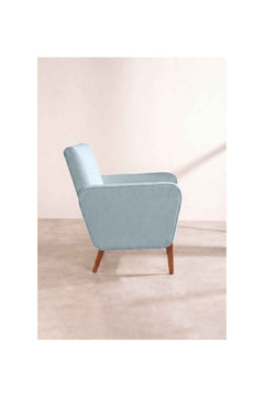 Upholstered Bundle Dark And Handsome Accent Chair in Raffia Misty Grey Fabric