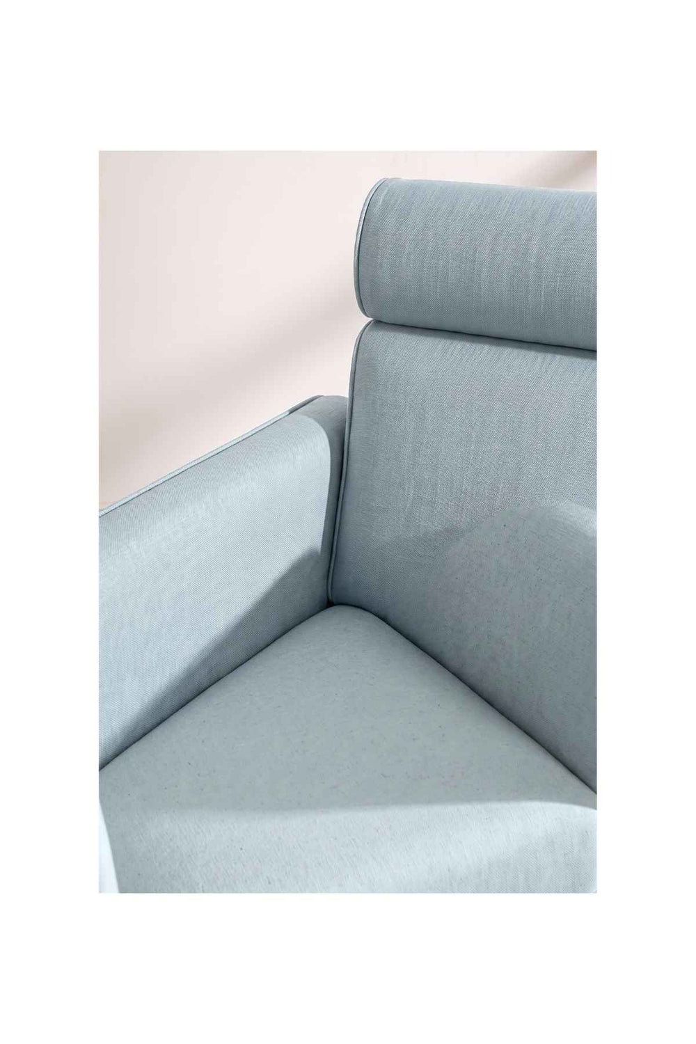 Upholstered Bundle Dark And Handsome Accent Chair in Raffia Misty Grey Fabric