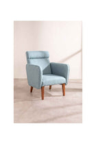 Dark And Handsome Accent Chair in Raffia Misty Grey Fabric