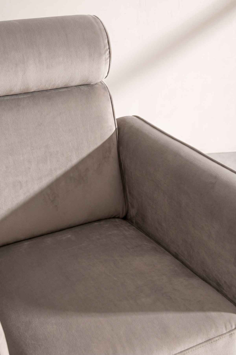 Upholstered Bundle Dark And Handsome Accent Chair in Silver Velvet Fabric