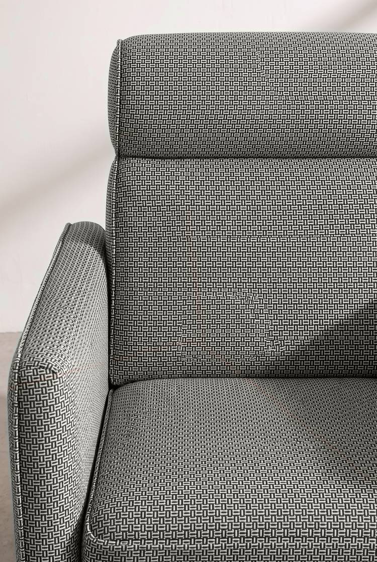 Upholstered Bundle Dark And Handsome Accent Chair in Nilgiri Black and White Fabric