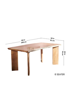 DINING TABLES Palisaded Acacia Wood Dining Table