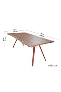 DINING TABLES Swerve Live Edge Acacia Wood And Metal Dining Table