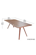 DINING TABLES Swerve Live Edge Acacia Wood And Metal Dining Table