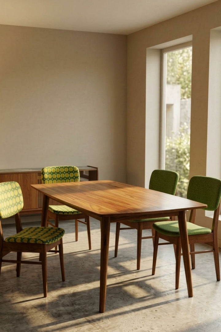 DINING TABLES Sej Curved Teak Wood Dining Table