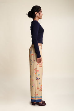 BOTTOMS Ditsy Drift Boxy Pants (Cream)