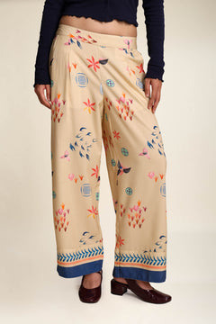 BOTTOMS Ditsy Drift Boxy Pants (Cream)