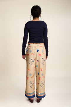 BOTTOMS Ditsy Drift Boxy Pants (Cream)