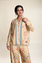 Ditsy Drift Boxy Shirt (Cream)
