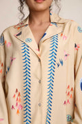 TOPS Ditsy Drift Boxy Shirt (Cream)