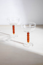 Doozy Dots Amber Wine Glass (Set Of 2)