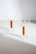 DRINKING GLASSES Doozy Dots Amber Wine Glass (Set Of 2)