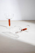 DRINKING GLASSES Doozy Dots Amber Wine Glass (Set Of 2)