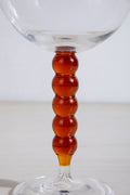 DRINKING GLASSES Doozy Dots Amber Wine Glass (Set Of 2)