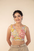 TOPS Doozy Dots Bralette Top (Yellow Side Up)