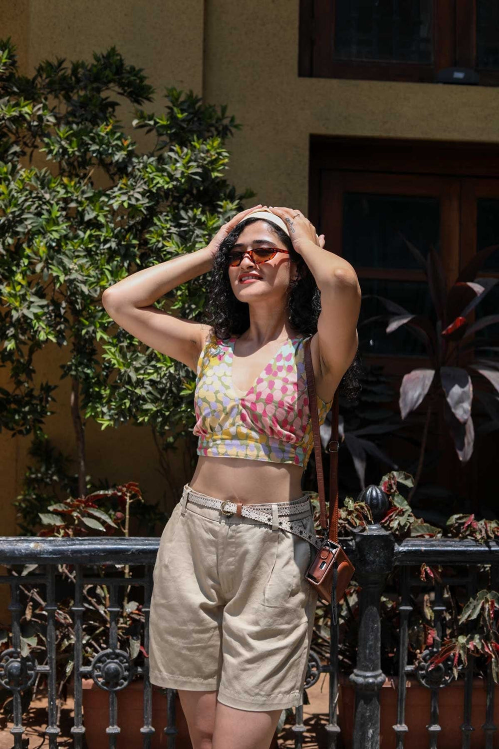 DOOZY DOTS BRALETTE YELLOW SIDE UP