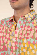 DOOZY DOTS RESORT SHIRT YELLOW SIDE UP