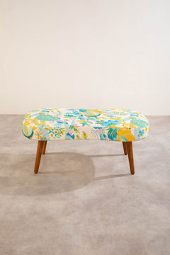 Upholstered Bundle Double Happiness Pouffe in Keora Honey Bloom Fabric