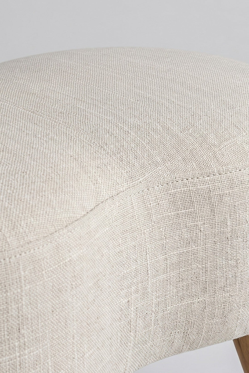 Upholstered Bundle Double Happiness Pouffe in Raffia Ecru Fabric