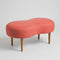 Double Happiness Pouffe in Raffia Red Pepper Fabric