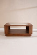 COFFEE TABLES Dune Acacia Wood And Glass Coffee Table