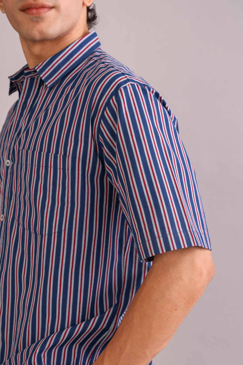 SHIRTS Duo Striper Resort Shirt (Navy)