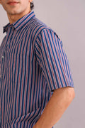 SHIRTS Duo Striper Resort Shirt (Navy)
