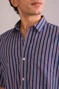 SHIRTS Duo Striper Resort Shirt (Navy)