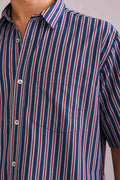 SHIRTS Duo Striper Resort Shirt (Navy)