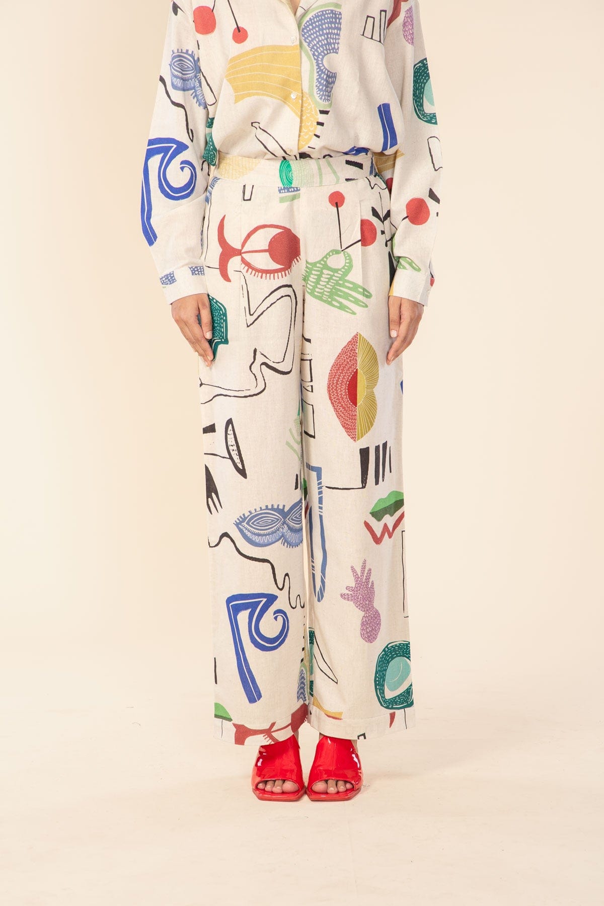 FACE TO FACE BOXY PANTS MULTI MUTED