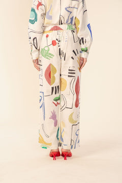 FACE TO FACE BOXY PANTS MULTI MUTED