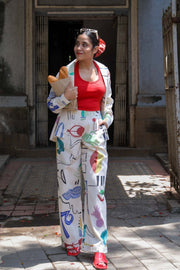 FACE TO FACE BOXY PANTS MULTI MUTED