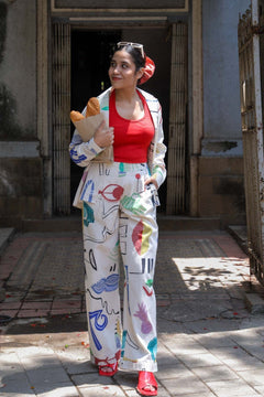 FACE TO FACE BOXY PANTS MULTI MUTED