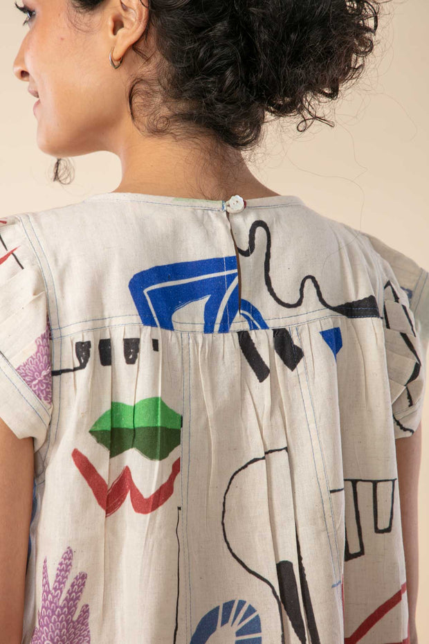 FACE TO FACE CROP TOP MULTI MUTED