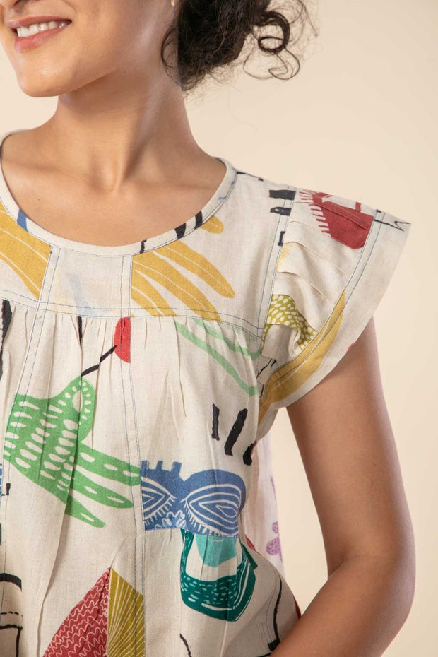FACE TO FACE CROP TOP MULTI MUTED
