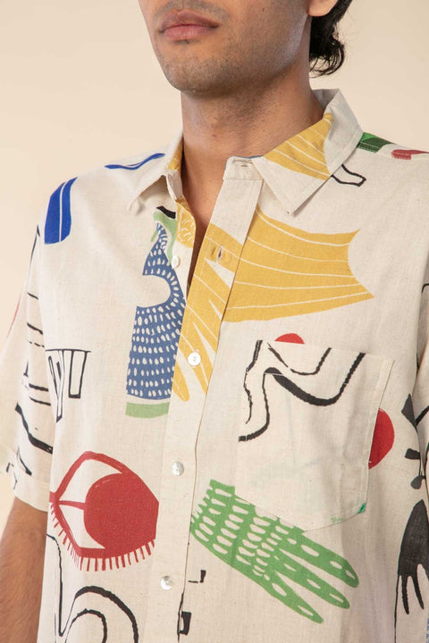FACE TO FACE RESORT SHIRT MULTI MUTED