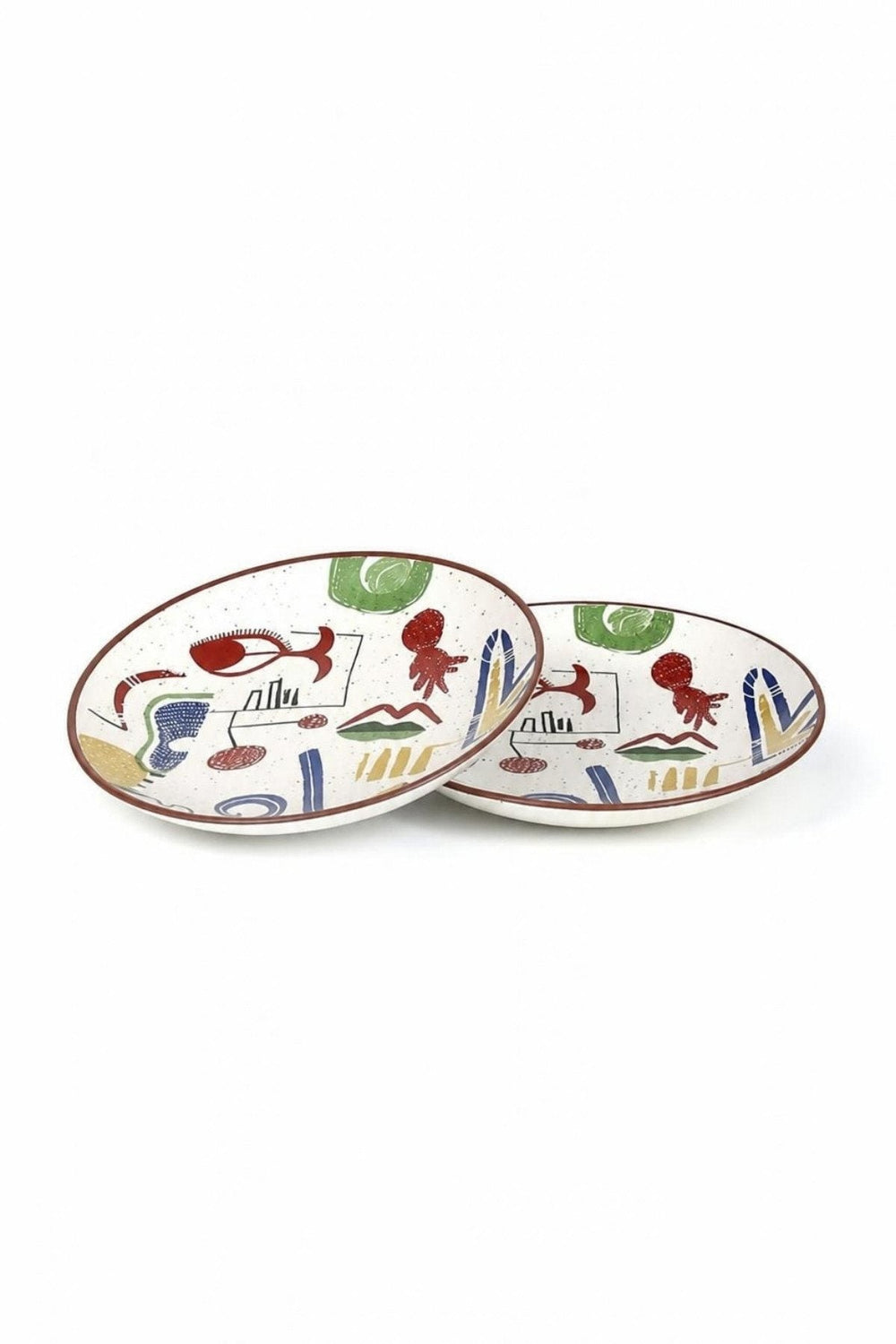 SNACK PLATES Face To Face Ceramic Snack Plate (Set Of 2)