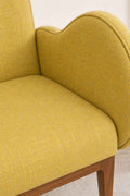 Upholstered Bundle Fibo Accent Chair in Lime Zest Raffia Fabric