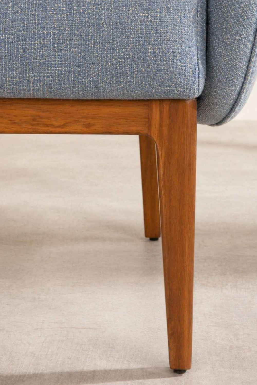 Upholstered Bundle Fibo Accent Chair in Raffia Misty Grey Fabric