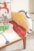 Upholstered Bundle Fibo Accent Chair in Face To Face Fabric