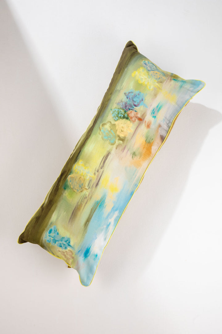 PRINT & PATTERN CUSHIONS Terai Grassland Field Green Cushion Cover (36 X 91 Cm)