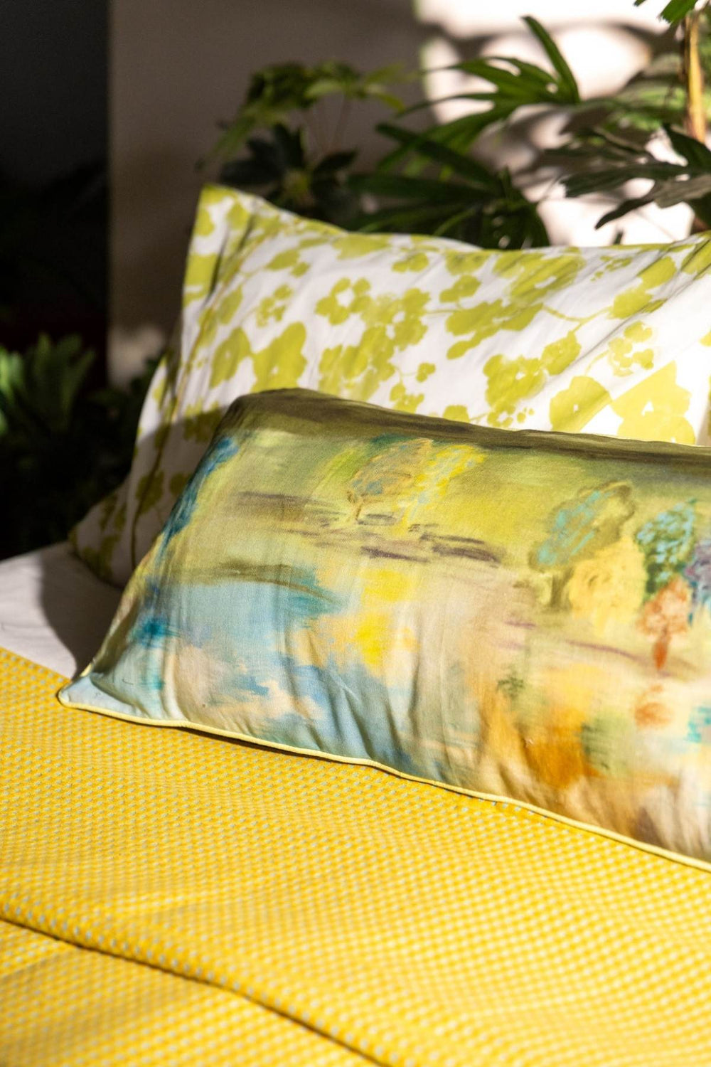 PRINT & PATTERN CUSHIONS Terai Grassland Field Green Cushion Cover (36 X 91 Cm)