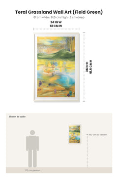 WALL ACCENTS Terai Grassland Wall Art (Field Green)