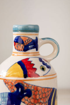 FLOWER VASES Fish Bottle Blue Ceramic Vase