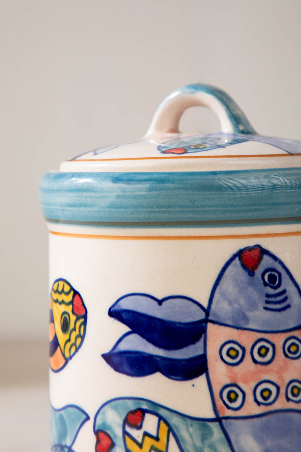 FLOWER VASES Fish Jar Blue Ceramic Vase