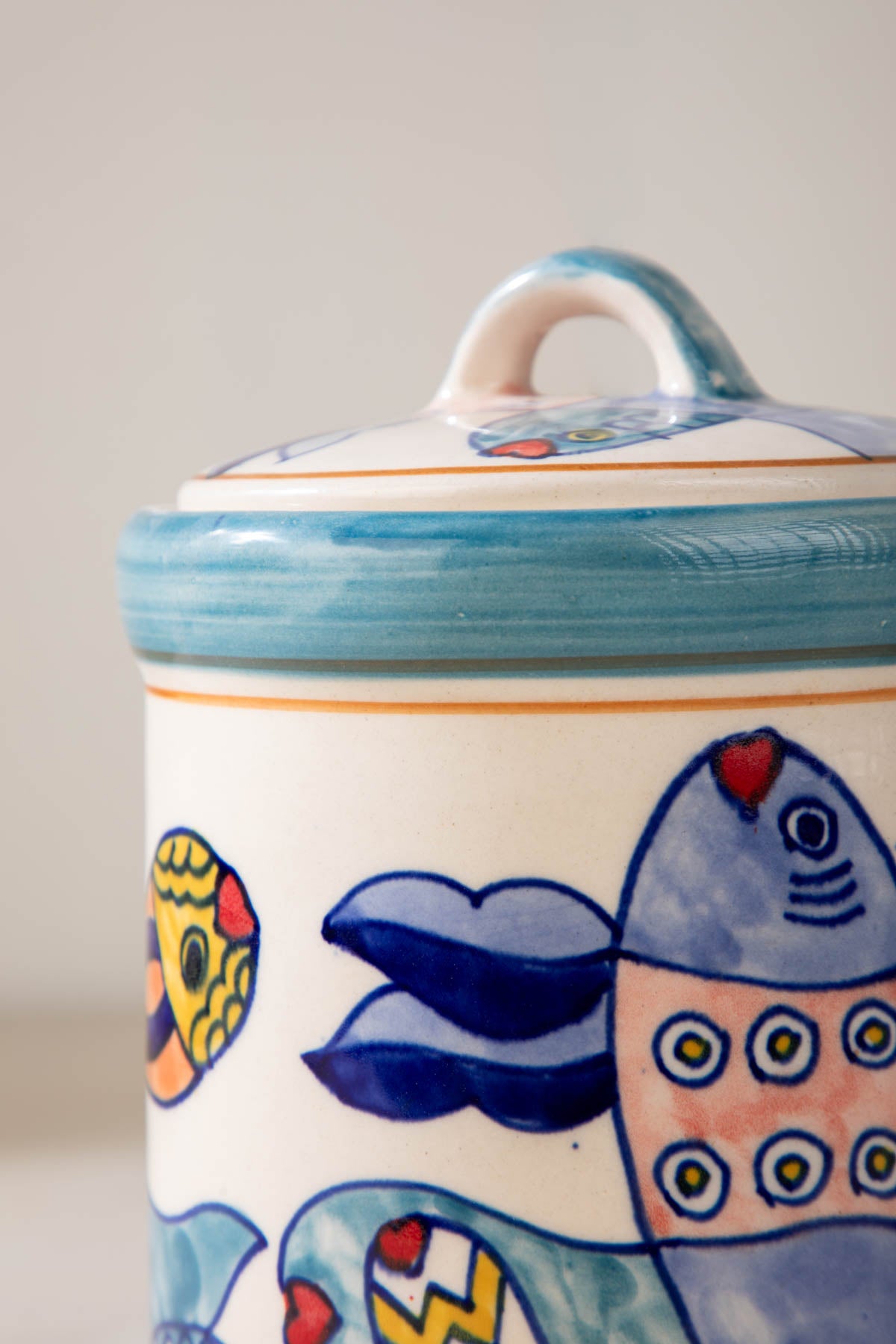 FLOWER VASES Fish Jar Blue Ceramic Vase