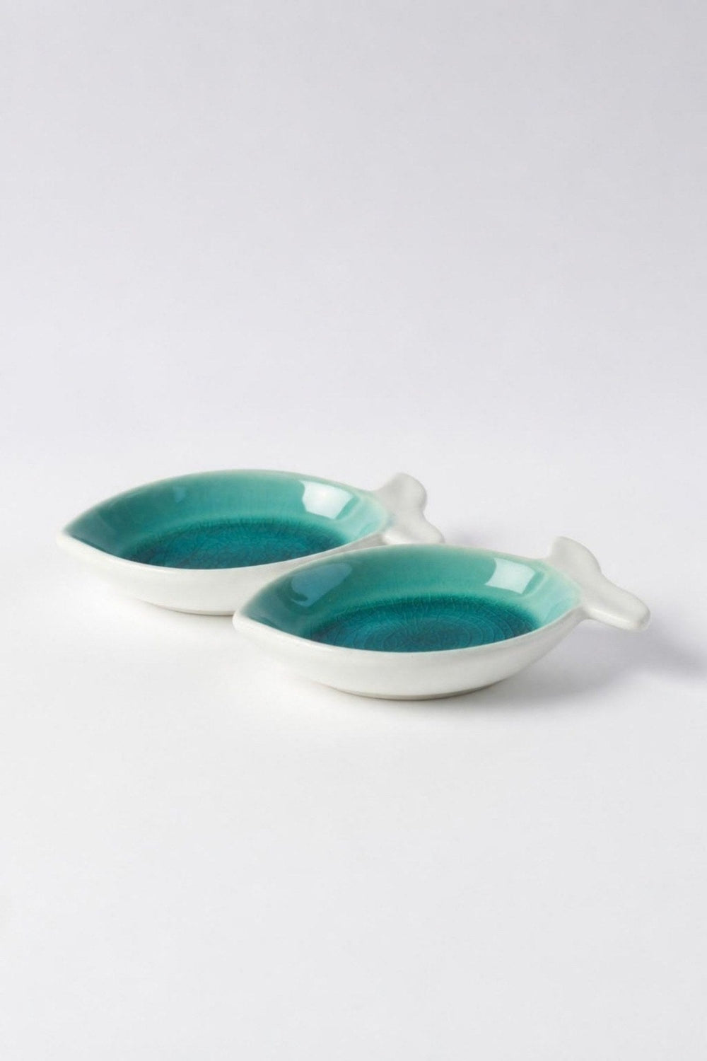 SNACK PLATES Fish Ceramic Snack Plate (Set Of 2)
