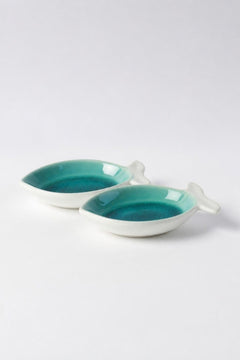 SNACK PLATES Fish Ceramic Snack Plate (Set Of 2)