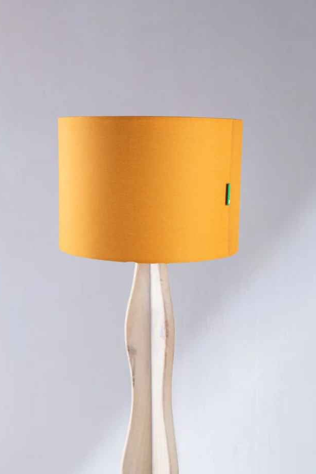 Lighting Bundle Flair Tripod Floor Lamp with Solid Drum Lampshade (Yellow)