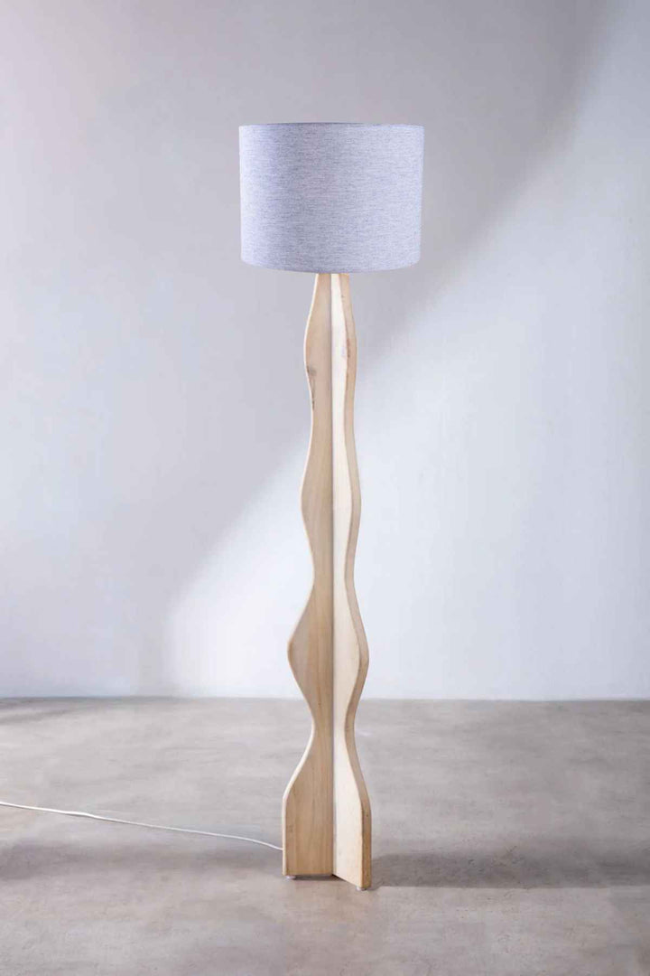 Lighting Bundle Flair Tripod Floor Lamp with Solid Drum Lampshade (Blue)